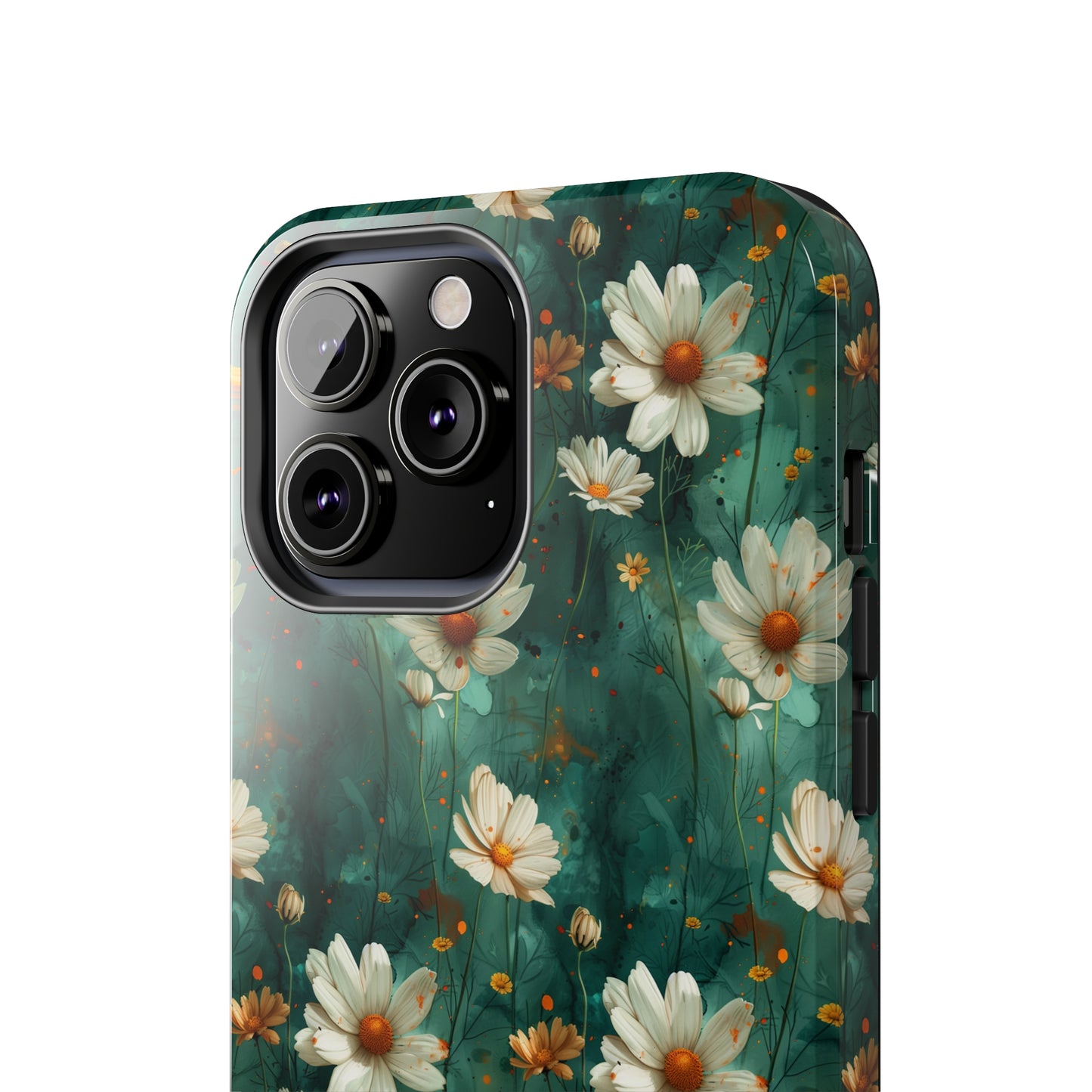 Watercolor Daisy Floral iPhone Case, Elegant White Blossom Design, Protective Phone Cover, Stylish Watercolor Flower Pattern compatible with a large variety of iPhone models, Phone Case, Gift