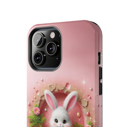 Easter Bunny Hole in the Wall design Tough Phone Case compatible with a large variety of iphone models