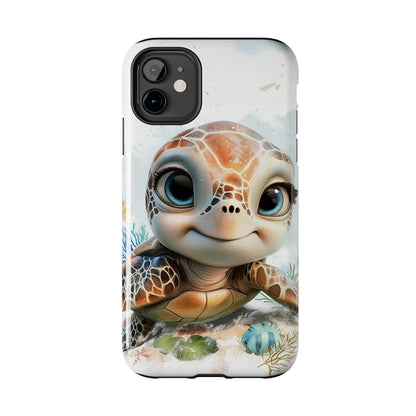 Cute Sea Turtle print Design Tough Phone Case compatible with a large variety of iPhone models, Gift, Phone Case