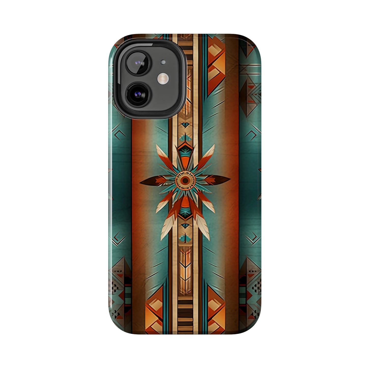 Beautiful Blue Native American Pattern Design Tough Phone Case compatible with a large variety of iPhone models, Gift, Phone Case