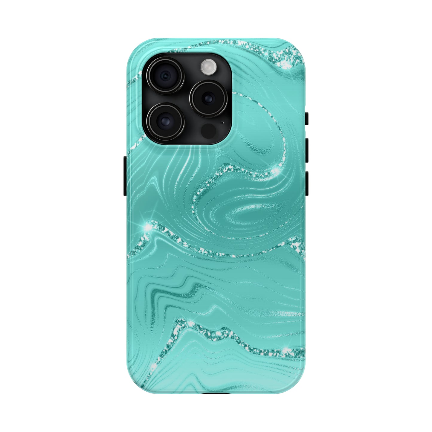 Marbled Turquoise Design Tough Phone Case compatible with a large variety of phone models, Gift, Phone Case