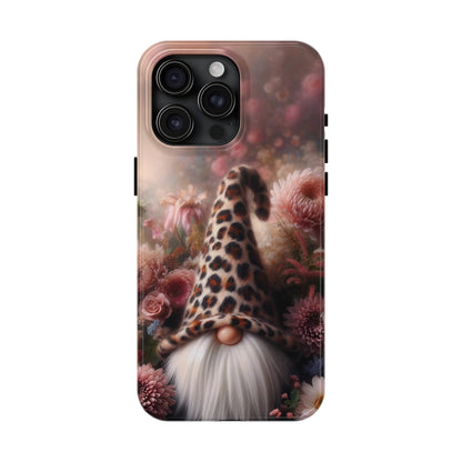 Leopard Print Fantasy Gnome Design Phone Case- Lightweight, Impact Resistant Cover for iPhone 6, 6s, 12, 13, 14, 15