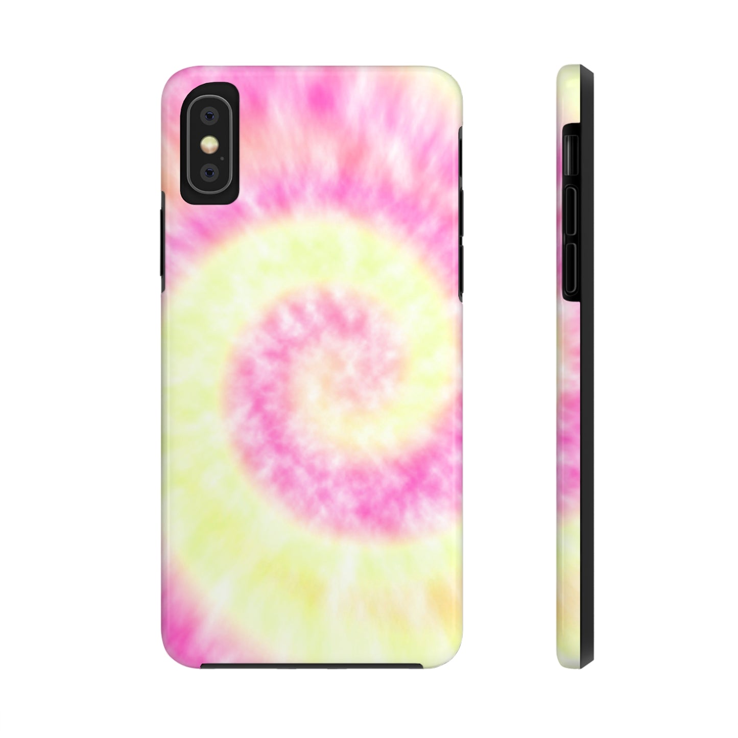 Pink and Yellow Tie Dye Design Phone Case- Lightweight, Impact Resistant Cover for iPhone 6, 6s, 12, 13, 14, 15