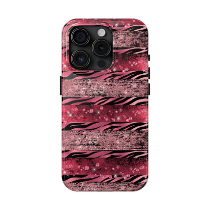 Pink Tiger Design Tough Phone Case compatible with a large variety of phone models, Gift, Phone Case