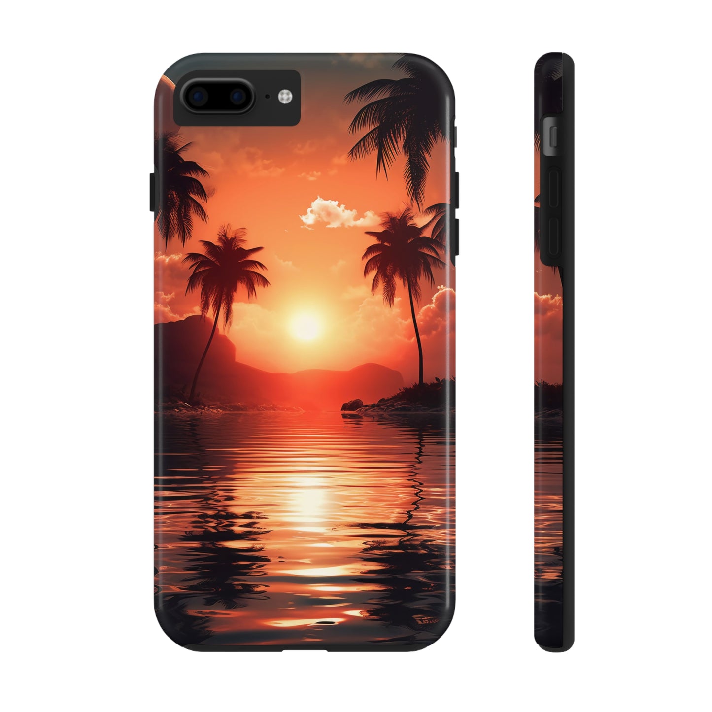 Sunset Beach Design iPhone Case, Beautiful Beach Scene, Artsy Surf Design, Protective Phone Cover compatible with a large variety of iPhone models, Phone Case, Gift