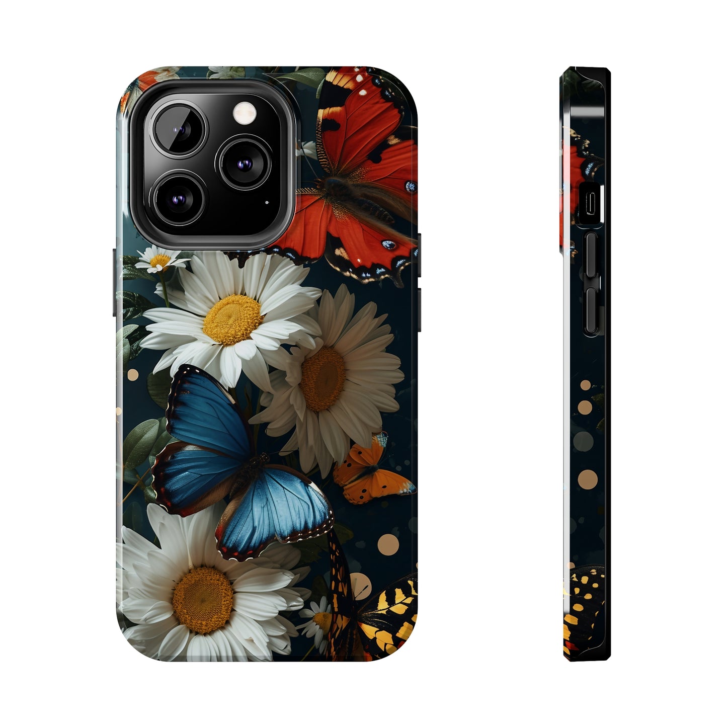 Wildflowers & Butterflies Vibrant Tones Digital print Design Tough Phone Case compatible with a large variety of iPhone models, Phone Case