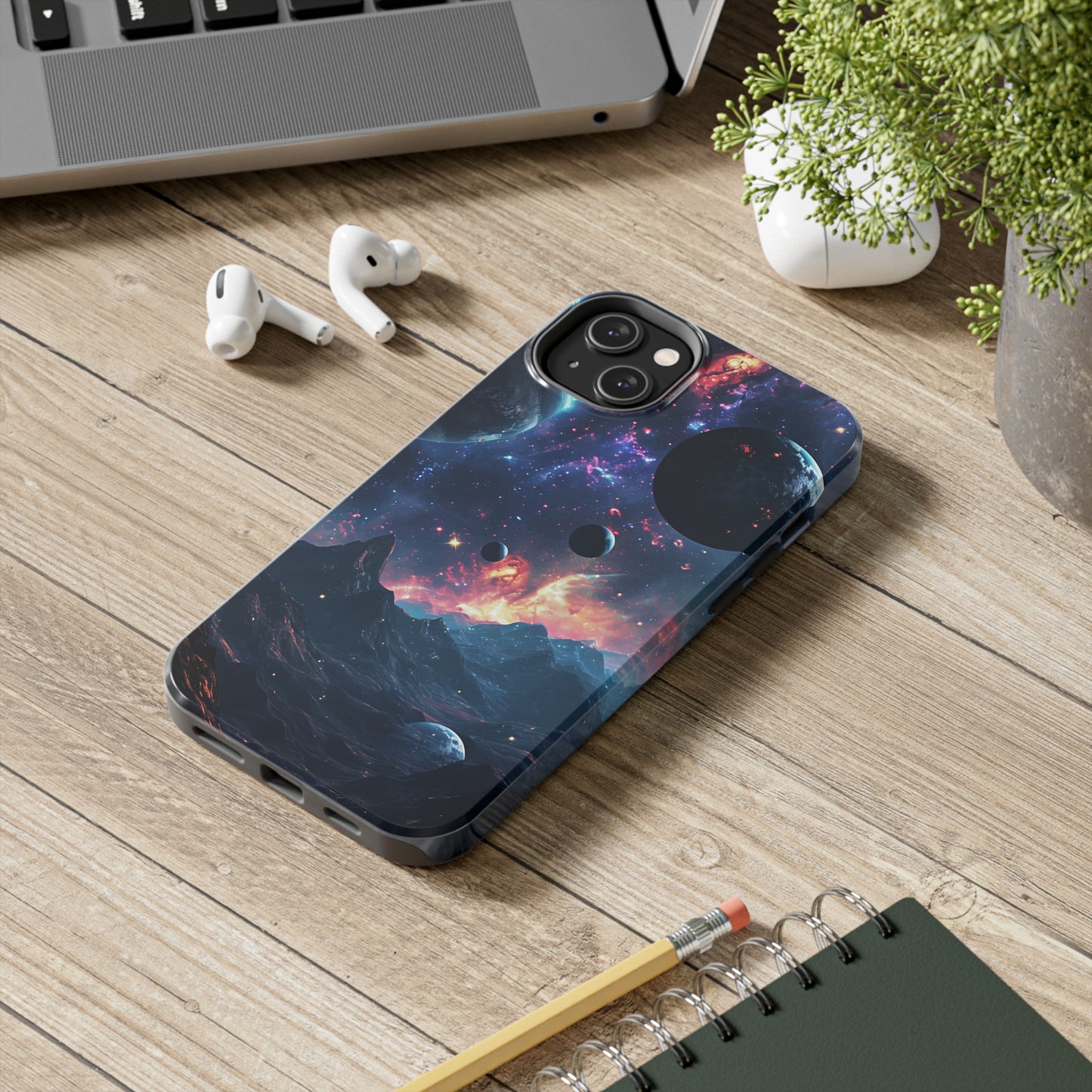 Galaxy Themed Digital print Design Tough Phone Case compatible with a large variety of iPhone models, Gift, Phone Case