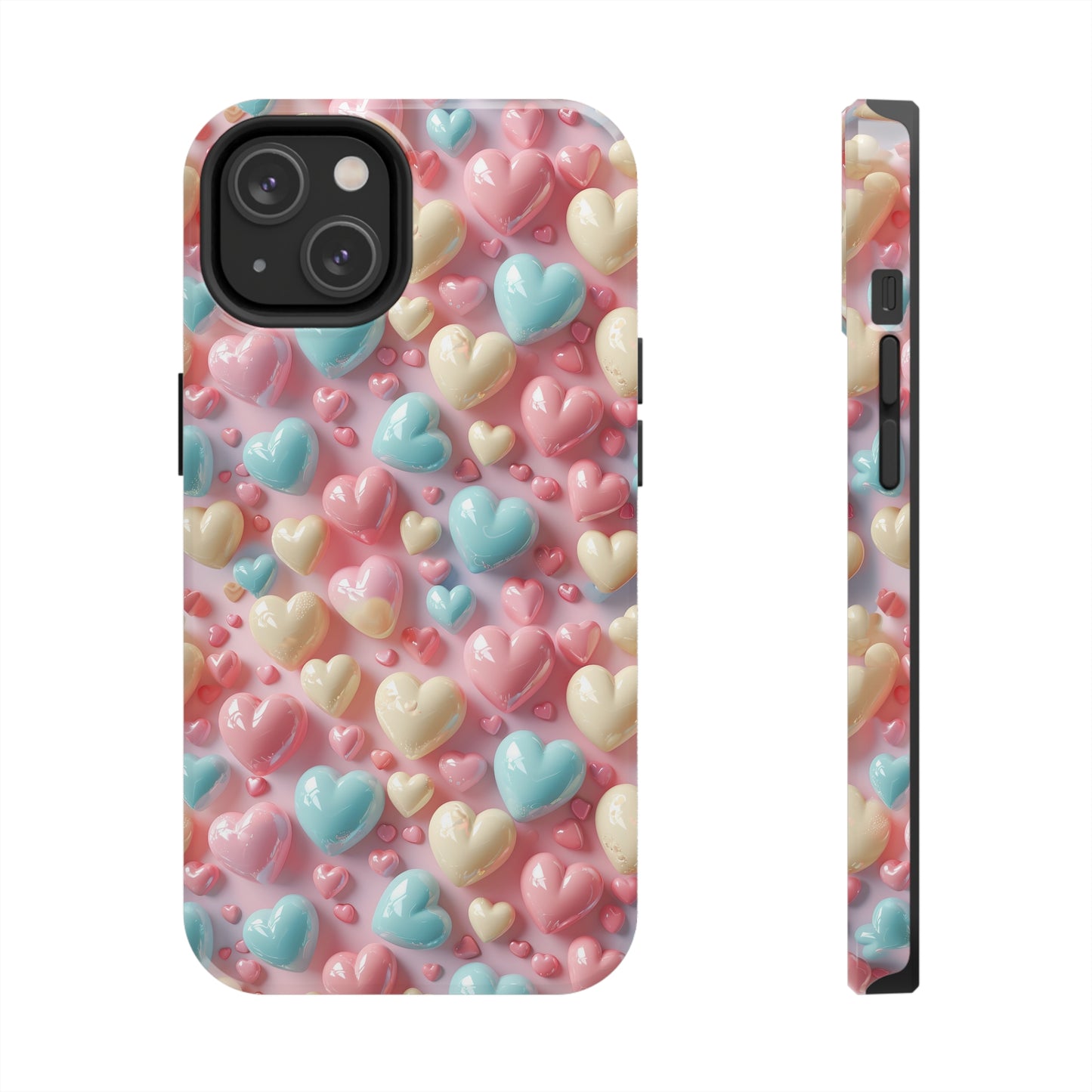 Valentine's Candy Hearts Pattern Design Tough Phone Case compatible with a large variety of iPhone models, Gift, Phone Case