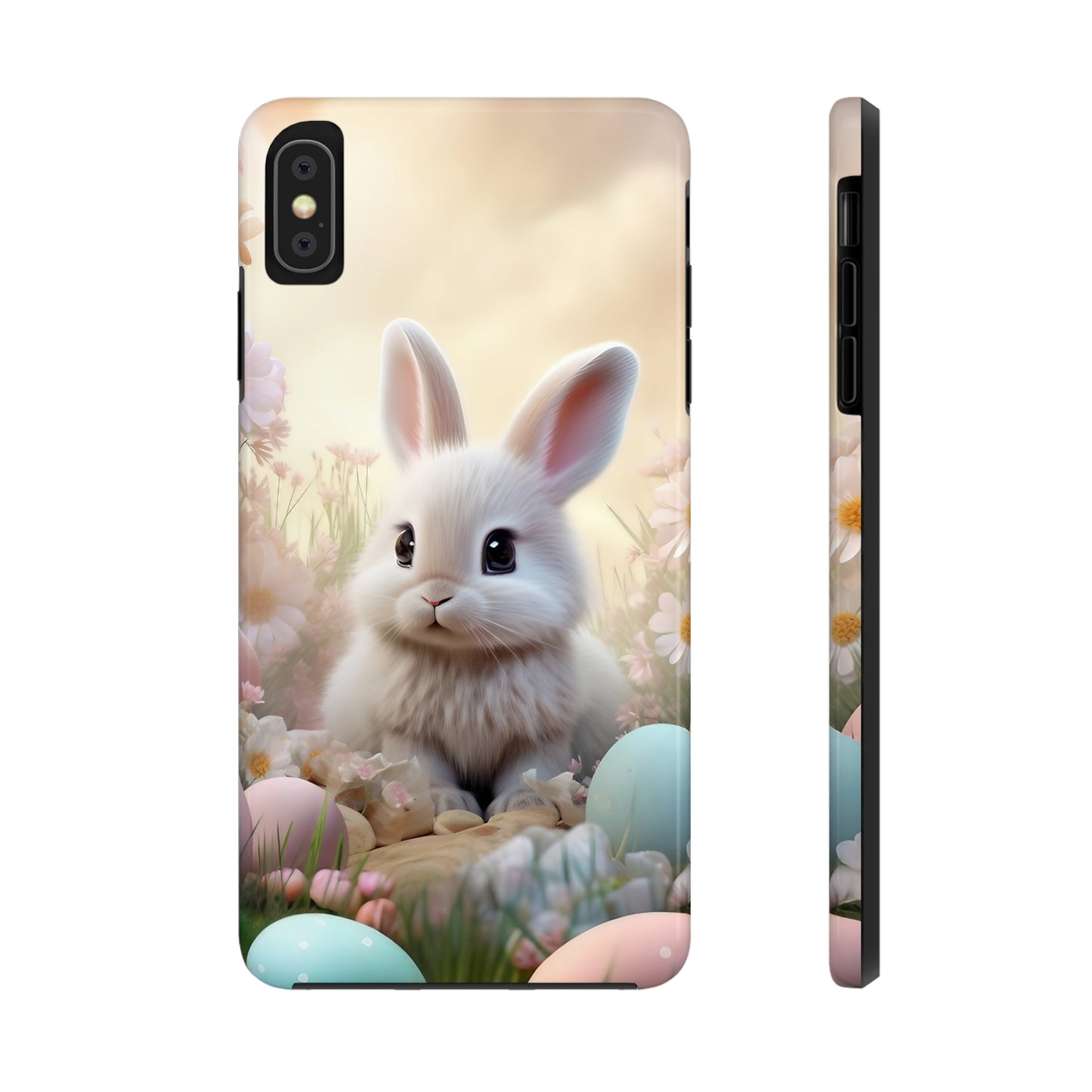 Cute Easter Bunny Pattern Design Tough Phone Case compatible with a large variety of iPhone models, Gift, Phone Case