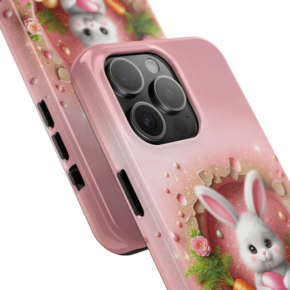 Easter Bunny Hole in the Wall design Tough Phone Case compatible with a large variety of iphone models