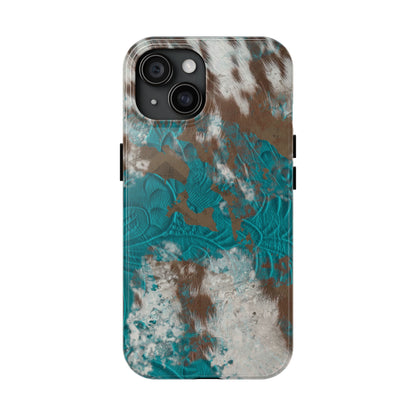 Western Cow Print Design  Phone Case- Lightweight, Impact Resistant Cover for iPhone 6, 6s, 12, 13, 14, 15