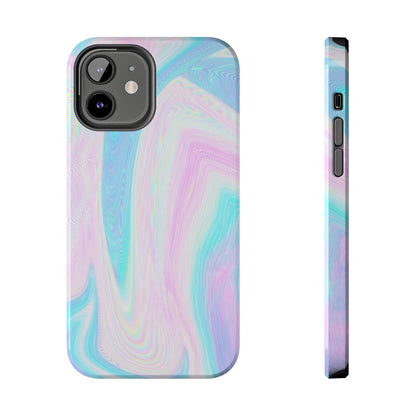 Pink and Blue Wave Design Phone Case- Lightweight, Impact Resistant Cover for iPhone 6, 6s, 12, 13, 14, 15