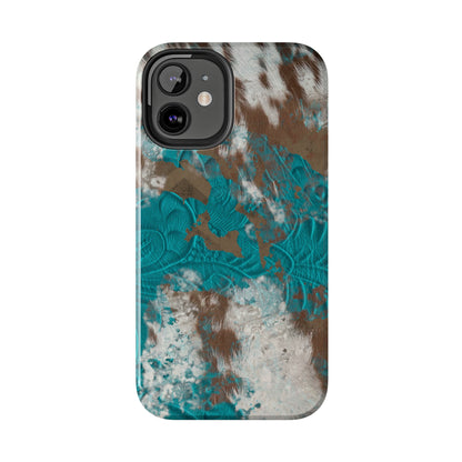 Western Cow Print Design  Phone Case- Lightweight, Impact Resistant Cover for iPhone 6, 6s, 12, 13, 14, 15