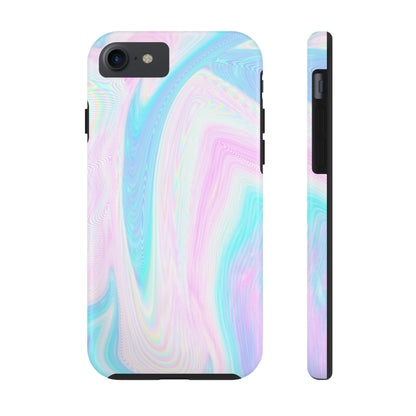 Pink and Blue Wave Design Phone Case- Lightweight, Impact Resistant Cover for iPhone 6, 6s, 12, 13, 14, 15