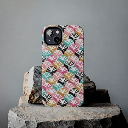 Rainbow Swirls Pattern design Tough Phone Case compatible with a large variety of iphone models