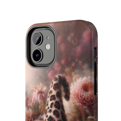 Leopard Print Fantasy Gnome Design Phone Case- Lightweight, Impact Resistant Cover for iPhone 6, 6s, 12, 13, 14, 15