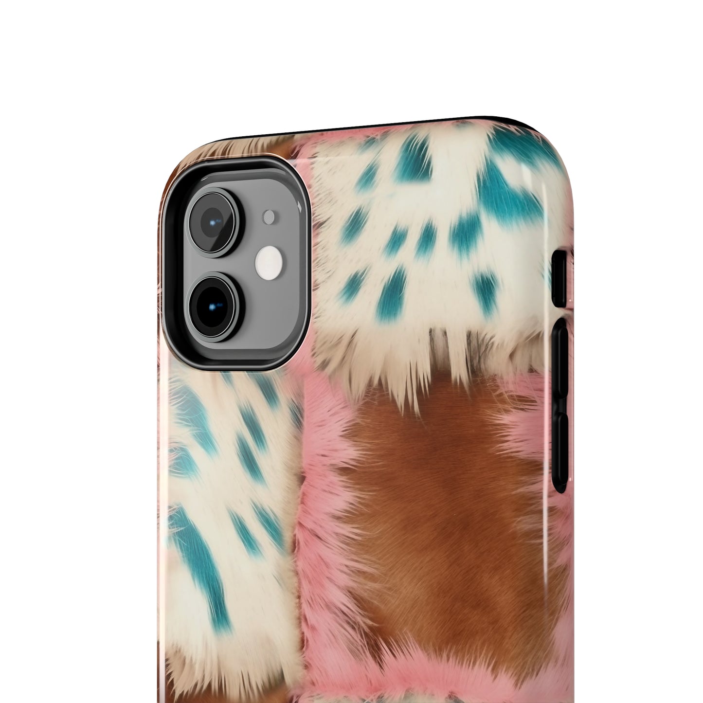 Modern Cowgirl Cowhide Design Pattern Print Tough Phone Case compatible with a large variety of phone models, Phone Case, Gift