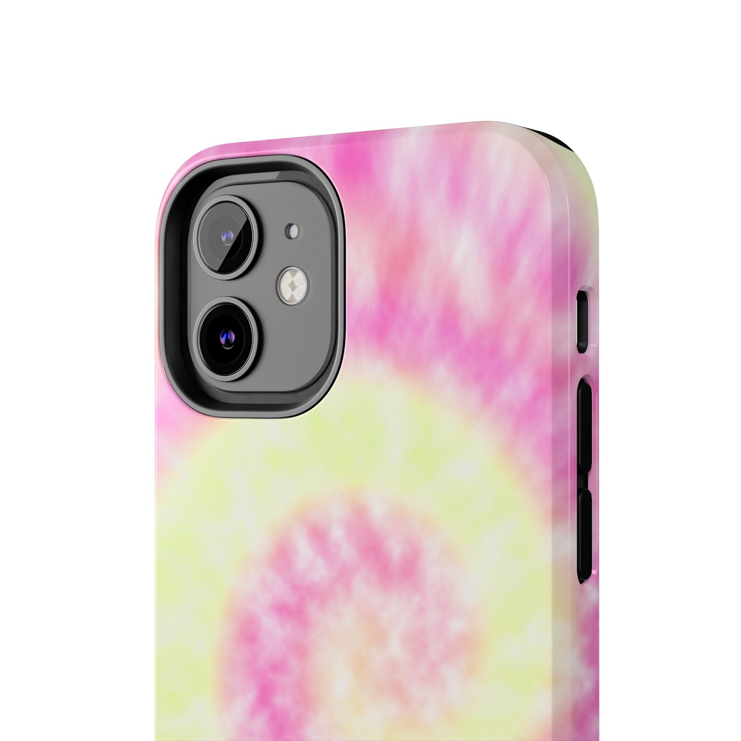 Pink and Yellow Tie Dye Design Phone Case- Lightweight, Impact Resistant Cover for iPhone 6, 6s, 12, 13, 14, 15