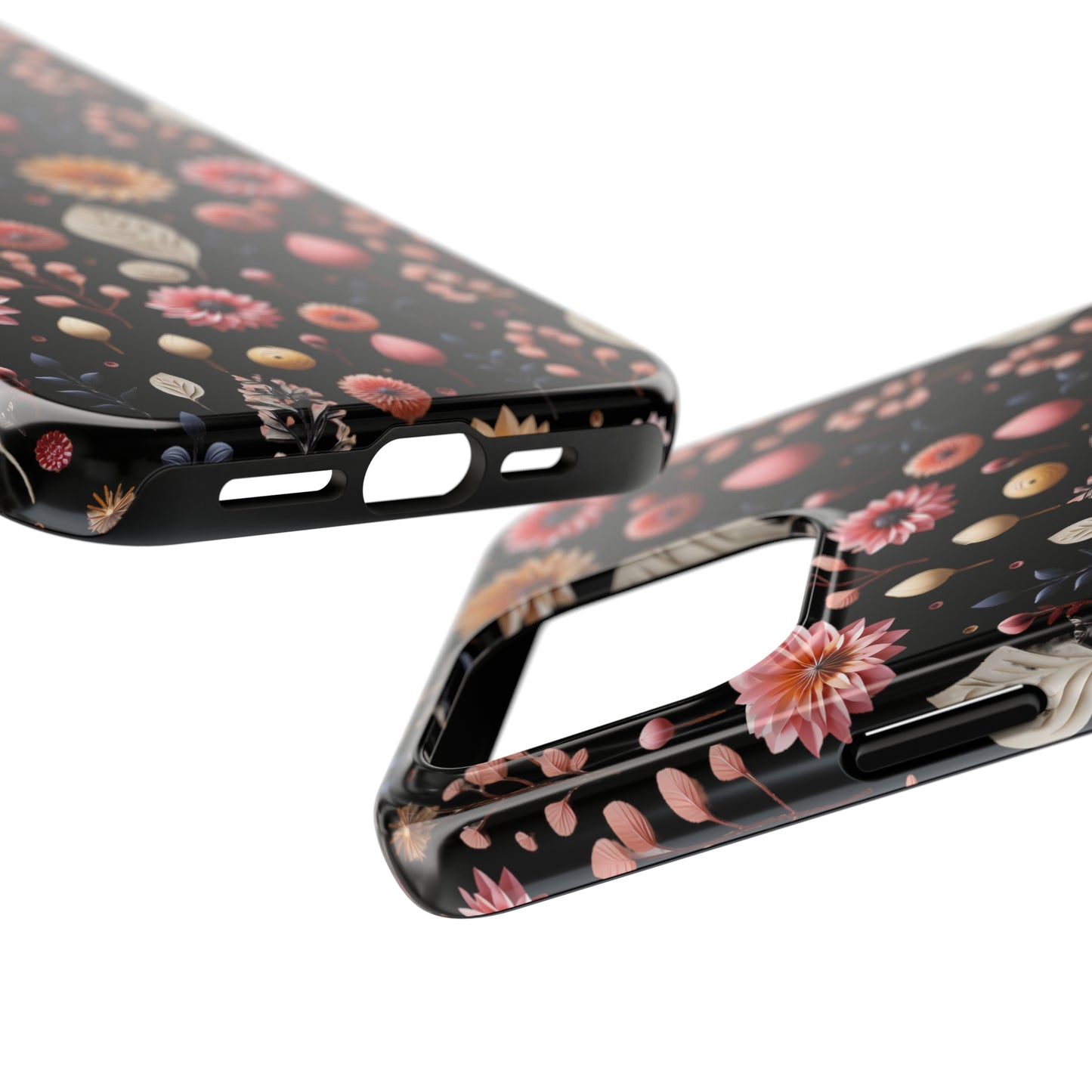 Floating Flowers print design Tough Phone Case compatible with a large variety of iphone models