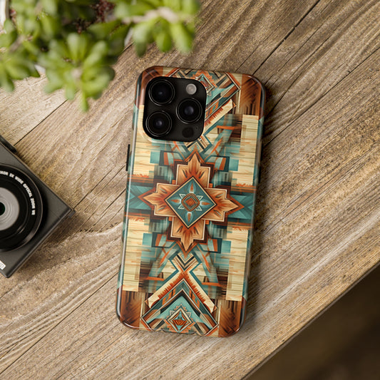 Native American Pattern Design Tough Phone Case compatible with a large variety of iPhone models, Gift, Phone Case