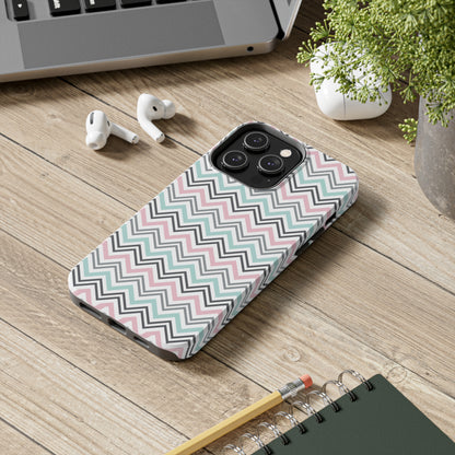 Pastel Chevron print design Tough Phone Case compatible with a large variety of iphone models