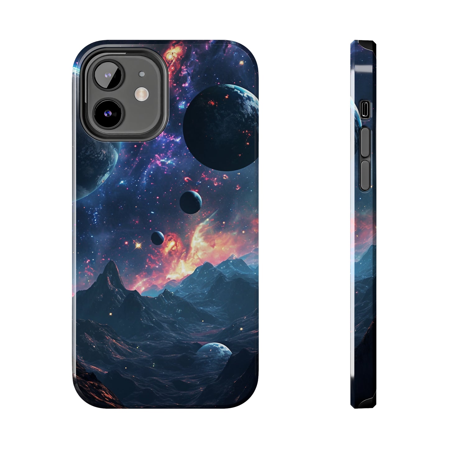 Galaxy Themed Digital print Design Tough Phone Case compatible with a large variety of iPhone models, Gift, Phone Case