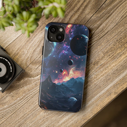 Galaxy Themed Digital print Design Tough Phone Case compatible with a large variety of iPhone models, Gift, Phone Case