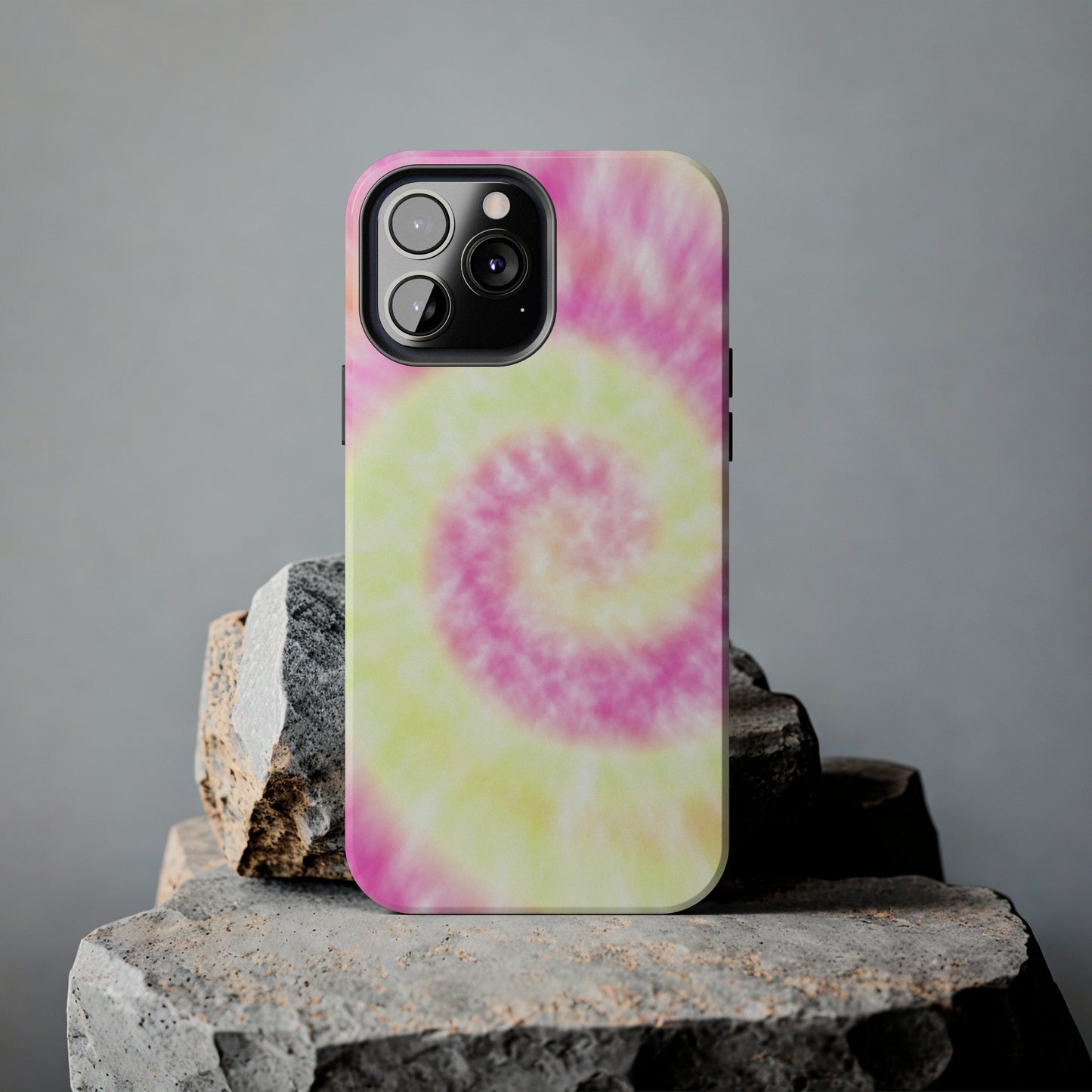 Pink and Yellow Tie Dye Design Phone Case- Lightweight, Impact Resistant Cover for iPhone 6, 6s, 12, 13, 14, 15