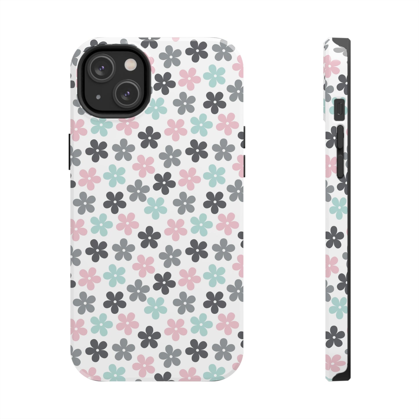 Pastel Groovy Flowers print design Tough Phone Case compatible with a large variety of iphone models