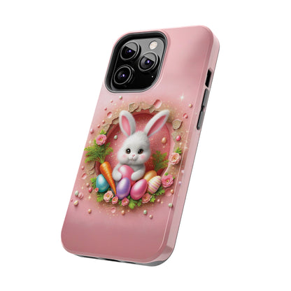 Easter Bunny Hole in the Wall design Tough Phone Case compatible with a large variety of iphone models