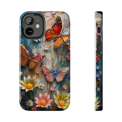 Butterfly Floral Art iPhone Case, Vibrant Nature-Inspired Protective Phone Cover compatible with a large variety of iPhone models, Phone Case, Gift