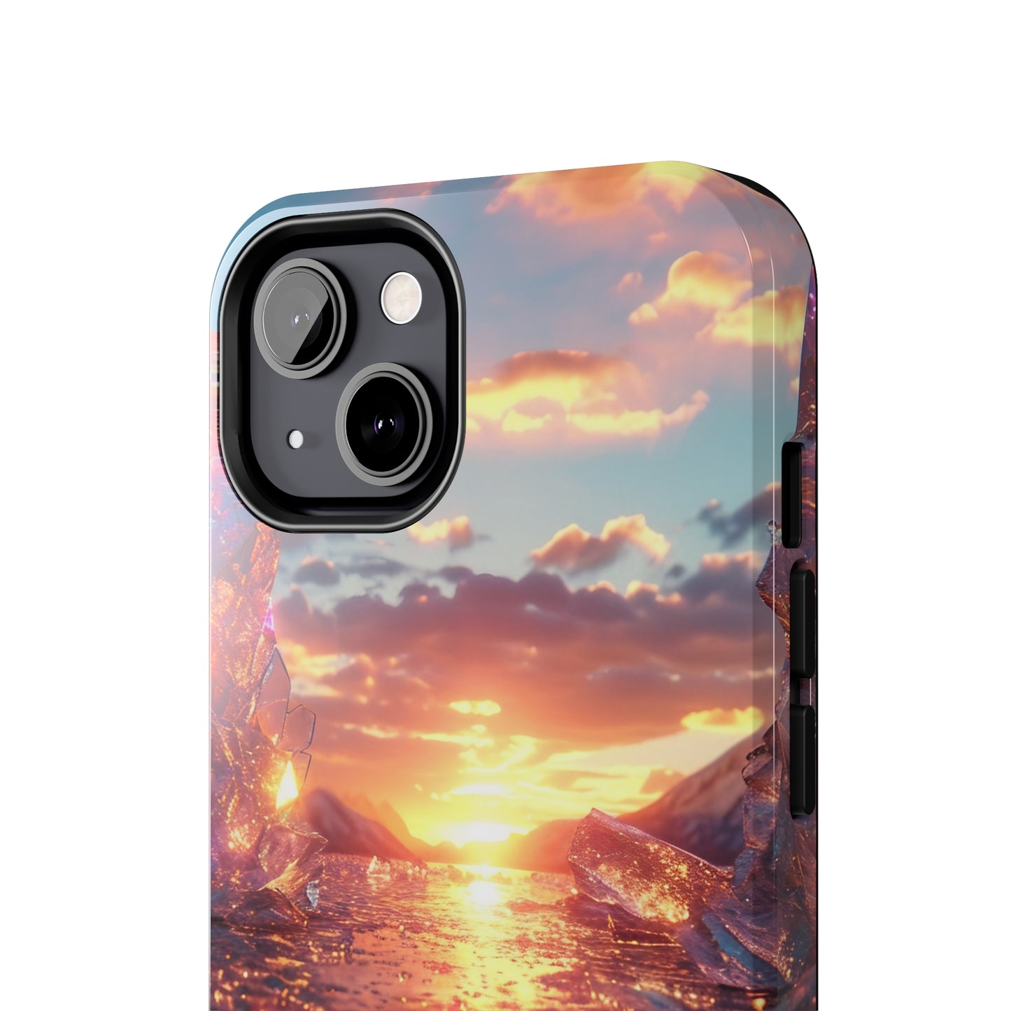 Abstract Sunrise Crystal Design Tough Phone Case