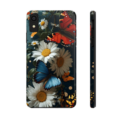 Wildflowers & Butterflies Vibrant Tones Digital print Design Tough Phone Case compatible with a large variety of iPhone models, Phone Case