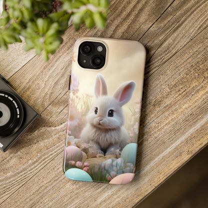 Cute Easter Bunny Pattern Design Tough Phone Case compatible with a large variety of iPhone models, Gift, Phone Case