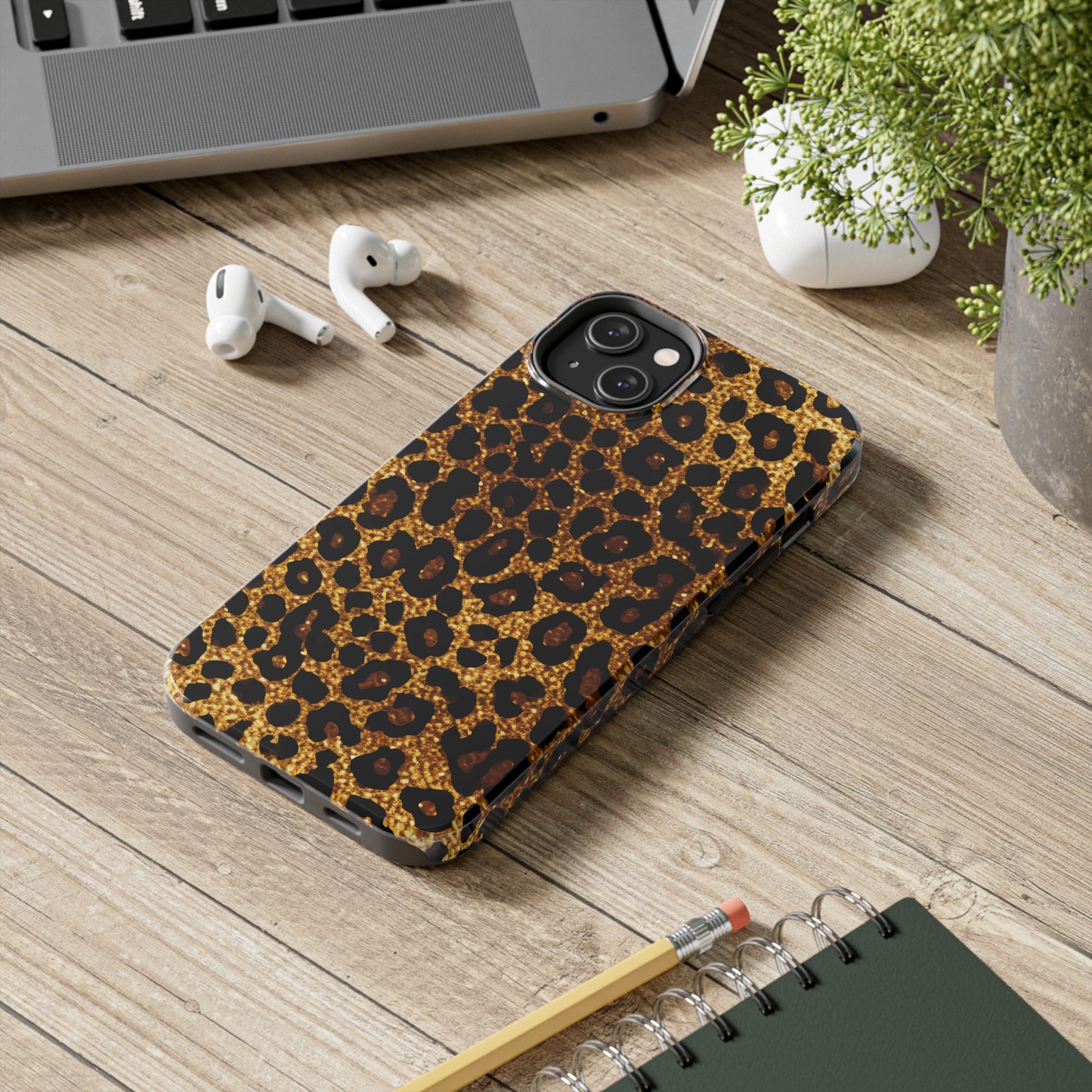 Cheetah Print design Tough Phone Case compatible with a large variety of iPhone models, Birthday Gift, Phone Case