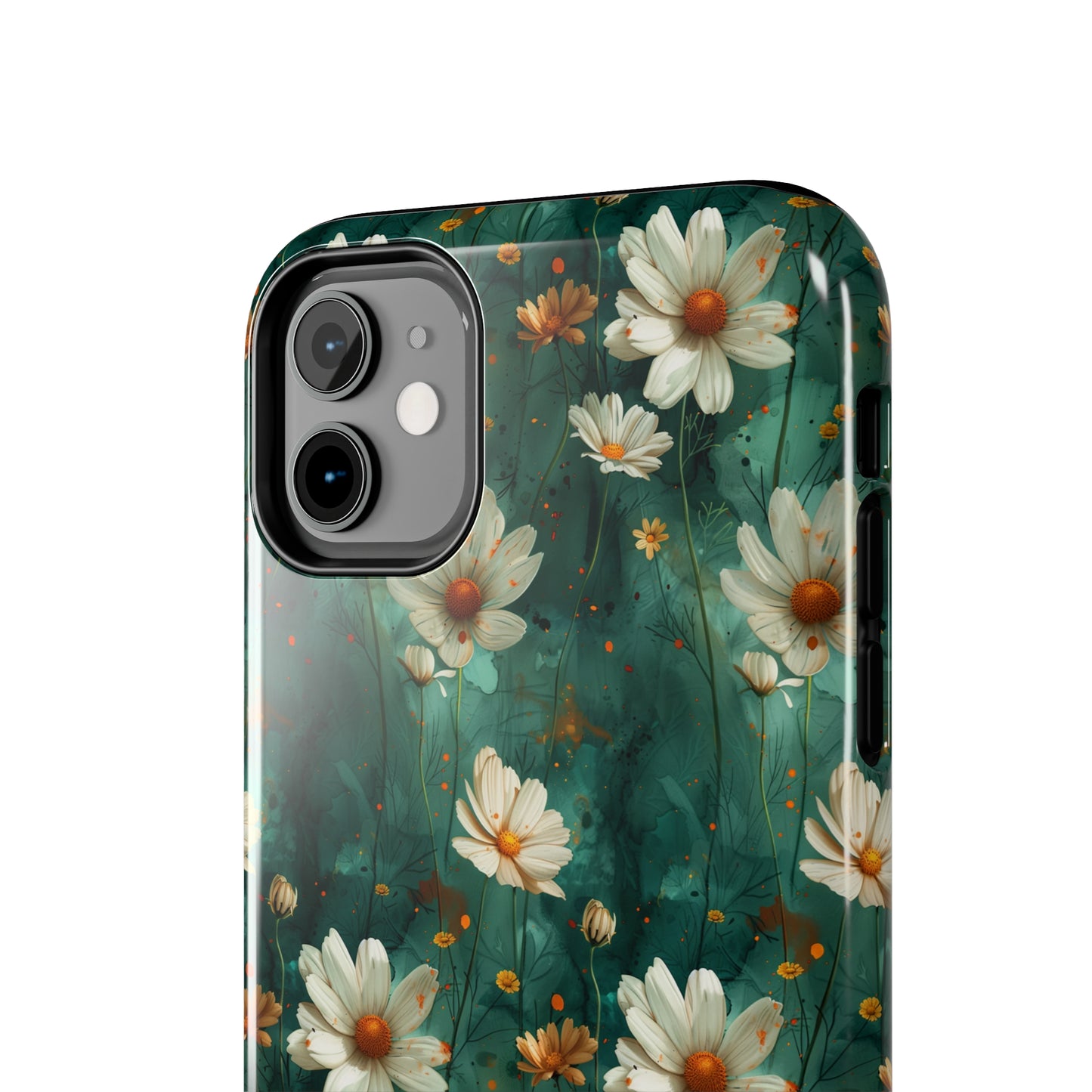 Watercolor Daisy Floral iPhone Case, Elegant White Blossom Design, Protective Phone Cover, Stylish Watercolor Flower Pattern compatible with a large variety of iPhone models, Phone Case, Gift