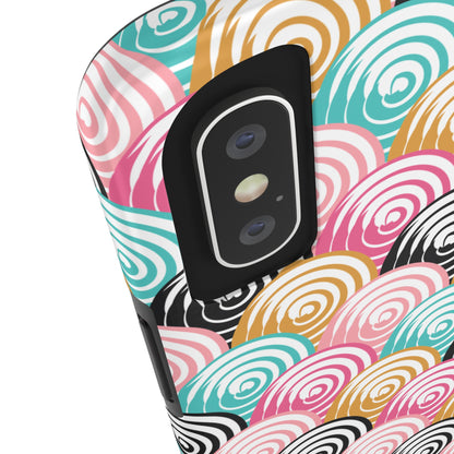 Rainbow Swirls Pattern design Tough Phone Case compatible with a large variety of iphone models