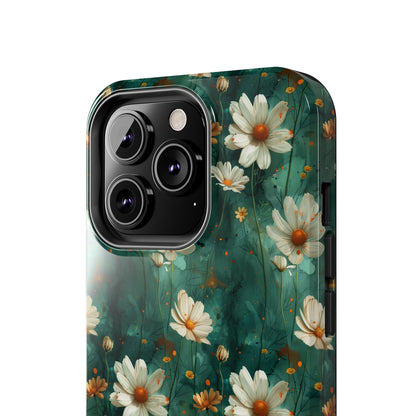 Watercolor Daisy Floral iPhone Case, Elegant White Blossom Design, Protective Phone Cover, Stylish Watercolor Flower Pattern compatible with a large variety of iPhone models, Phone Case, Gift