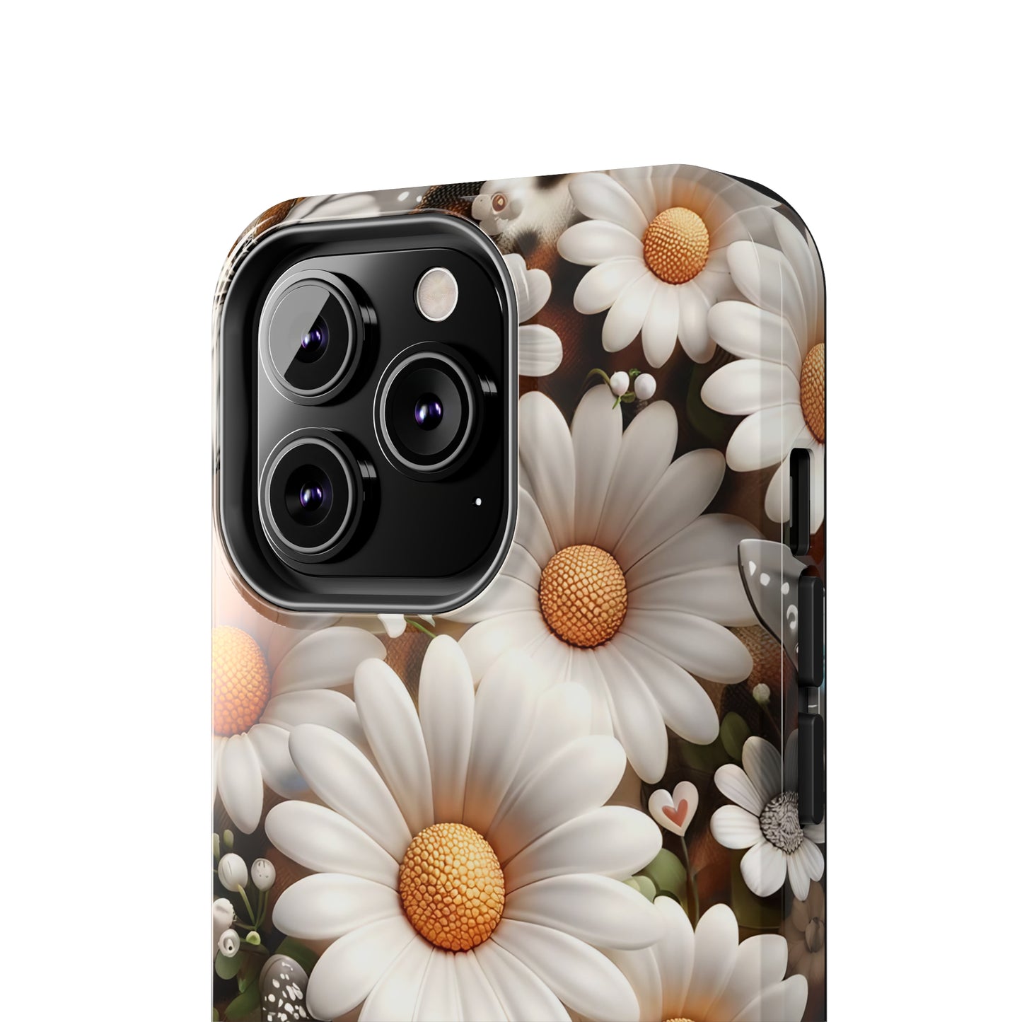 Butterflies, Leopard Print & Daisies Digital print Design Tough Phone Case compatible with a large variety of iPhone models,Gift, Phone Case