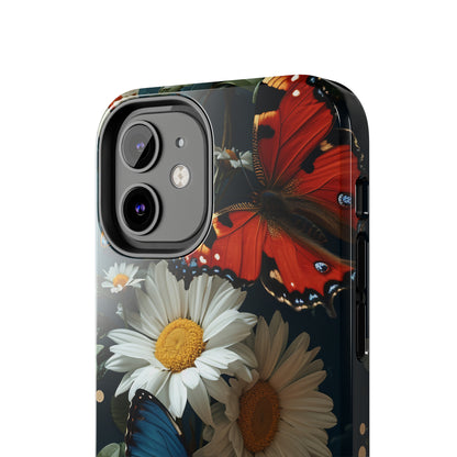 Wildflowers & Butterflies Vibrant Tones Digital print Design Tough Phone Case compatible with a large variety of iPhone models, Phone Case