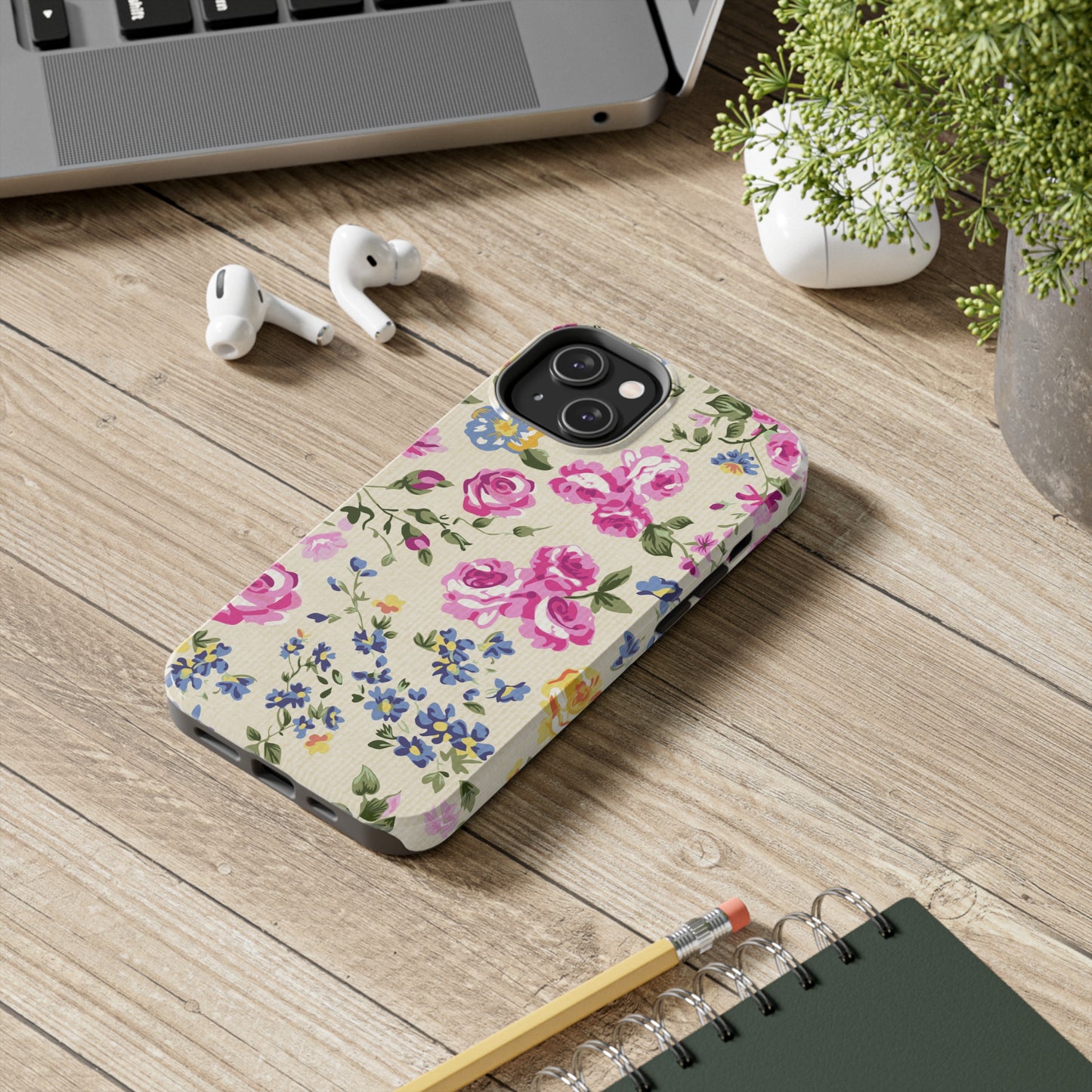 Western Pink Roses Design Tough Phone Case compatible with a large variety of iphone models