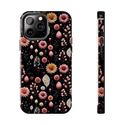 Floating Flowers print design Tough Phone Case compatible with a large variety of iphone models