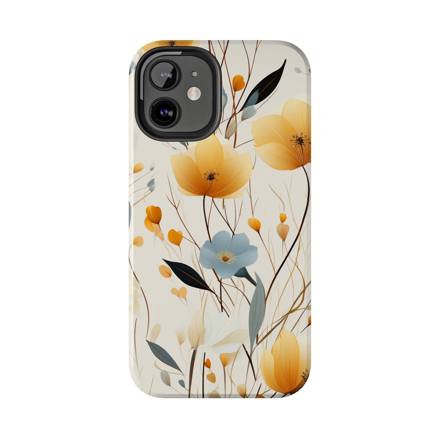 Wildflowers Muted Tones Digital print Design Tough Phone Case compatible with a large variety of iPhone models, Gift, Phone Case