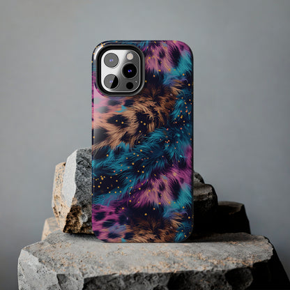 Multicolor unique leopard Pattern Design Tough Phone Case compatible with a large variety of iPhone models, Gift, Phone Case