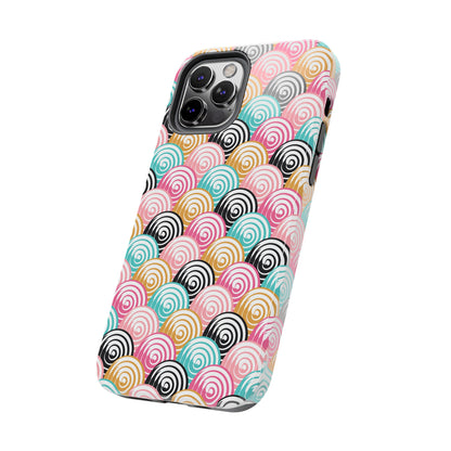 Rainbow Swirls Pattern design Tough Phone Case compatible with a large variety of iphone models