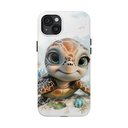 Cute Sea Turtle print Design Tough Phone Case compatible with a large variety of iPhone models, Gift, Phone Case