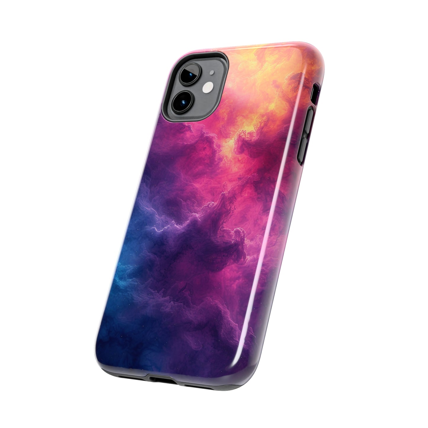 Abstract Art Colorful Nebula Design Phone Case- Lightweight, Impact Resistant Cover for iPhone 6, 6s, 12, 13, 14, 15