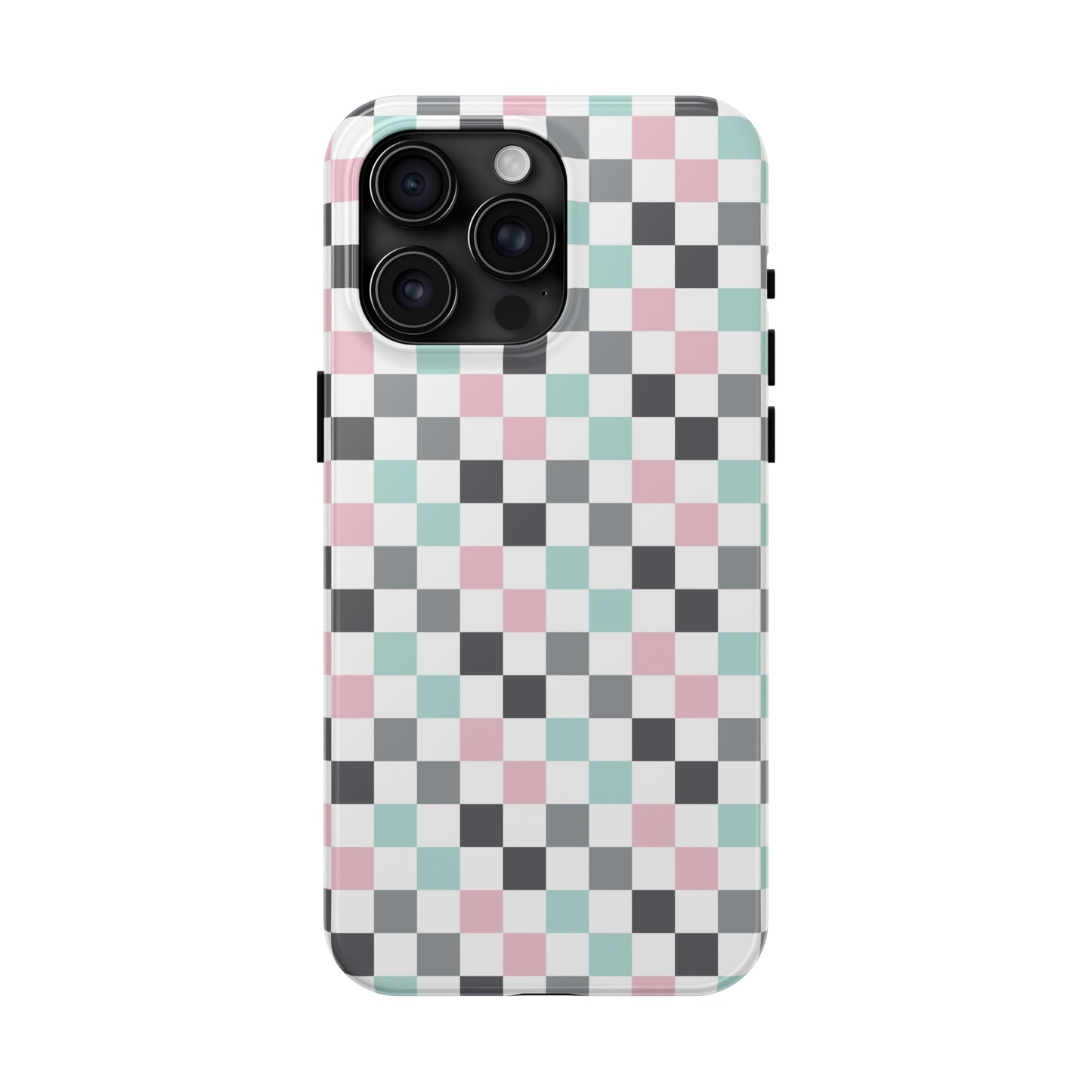 Multicolor Checkerboard print design Tough Phone Case compatible with a large variety of iphone models