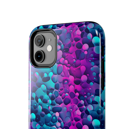 3D Bubble Print Pattern Design Tough Phone Case compatible with a large variety of iPhone models, Phone Case, Gift