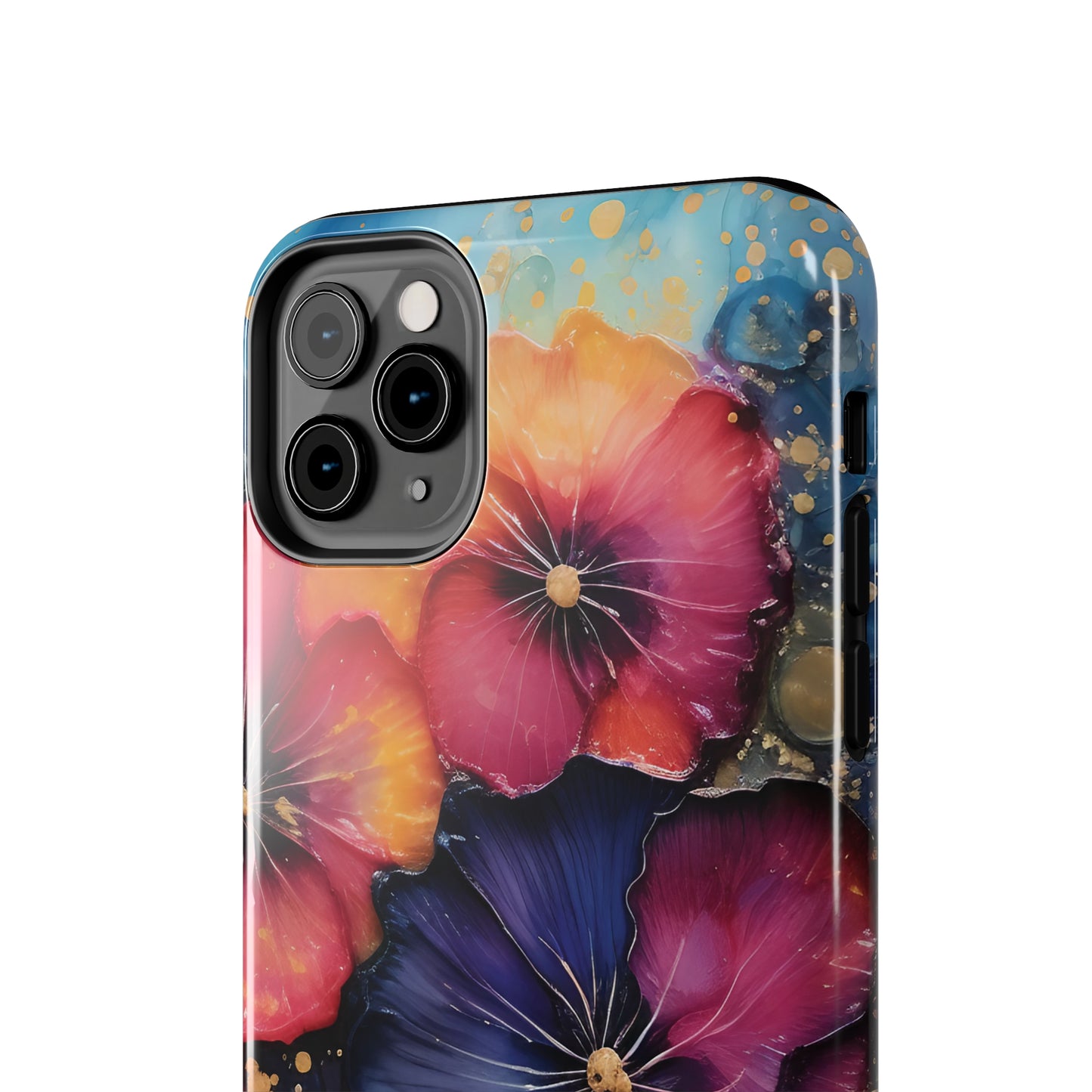 Vibrant 3D Watercolor Flowers print Design Tough Phone Case compatible with a large variety of iPhone models, Gift, Phone Case